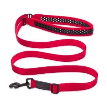 SOFTY Leine | Länge: 175-300cm | Breite: 2,8cm | Farbe: rot/schwarz